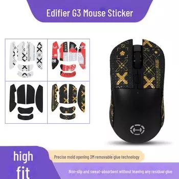 Edifier G3/G3M Противоскользящие и впитывающие пот наклейки для мыши half pack, football pattern чёрный