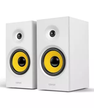 Edifier R1080BT полочный деревянный ПК-динамик для уменьшения резонанса прозрачный 24 Вт RMS активный подходит для набора из 2 белых Bluetooth5.1-динамиков,