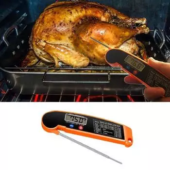 Единицы измерения Конвертируемый жидкостный термометр Складной манометр для барбекю Температурный зонд для продуктов Выпечка чёрный