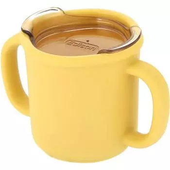 Edison Premium Silicone Training Baby Cup 200мл, желтый, 1 шт., Популярные корейские товары для родителей