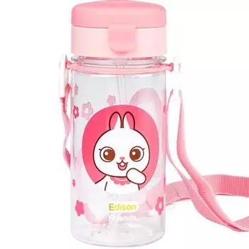 Edison Toddler Friends Непроливаемая соломенная чашка Ecozen, Rabbit Raney, 1 шт.