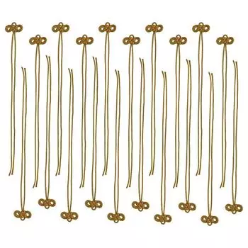 EdisonBrain Амулет шнурок Амулет лента 20 штук набор двойной лист узел очки узел шнурок узел в японском стиле (золото)