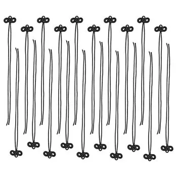 EdisonBrain Amulet шнурок амулет лента 20 штук набор двойной лист узел очки узел шнурок узел в японском стиле черный (черный)