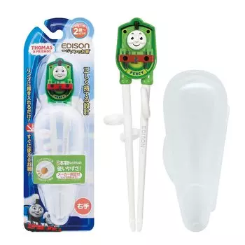 EDISONmama Edison Chopsticks I Series 2 years old Preschool age 16cm Right hand Green Percy with case 4544742916183 Around 2 years old Preschool age