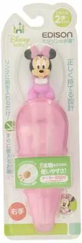 EDISONmama Edison палочки для еды серии I для детей дошкольного возраста 2 года 16 см для правой руки с футляром Minnie 4544742914486 розовые (Эдисон Мама) ~