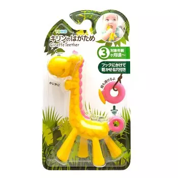 EDISONmama Teething Giraffe Peeling Pink с отверстием для подвешивания на крючок для просушки 1 шт. (х 1)
