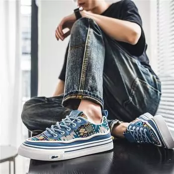 Edition tide wears simple cloth shoes with laces, low travel shoes, Korean student board casual fashion men s personality 39