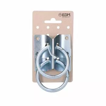 EDM Dog Hook Silver Plated Chrome Rings 70 x 45 mm (2 Units)