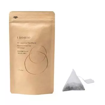 EDOBIO Чайные пакетики Hojicha и Ginger Hojicha Имбирный домашний чай, полный синтетических синтетических синтетических, нет 40 г x 20 Чай, листья, полифенолы, лед, горячий,