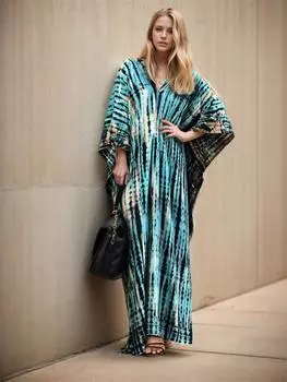 EDOLYNSA 2024 плюс размер, полосатый кафтан с v-образным вырезом и коротким рукавом, сексуальный купальник, накидка для женщин, летнее пляжное платье, домашние платья Q1218 One size