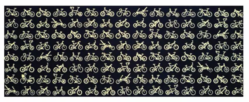 Edoten Todaya Shoten Niwazome Tenugui Bicycle 719 37 x 98cm (Black) Approx. чёрный