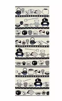 Edoten Todaya Shoten Tenugui Tea Ceremony Utensils 1043 Niwa-zome бежевый