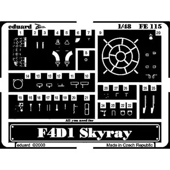 eduard 1/48 zoom F4D-1 травленые детали (для Тамии) детали для пластиковых моделей EDUFE115