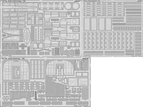 Eduard Big Ed Consolidated Aircraft Liberator Parts Set Part 2 Hobby Plastic Model Parts EDUBIG49424 1/48 B-24J (for Boss)