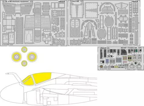 Eduard Big Ed Grumman Intruder Parts Set Plastic Model Parts EDUBIG72182 1/72 A-6E (for Trumpeter)