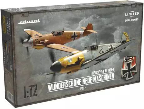 Eduard Dual Combo Limited Edition Красивая новая машина Часть 1 Bf109F Пластиковая модель EDU2142 1/72