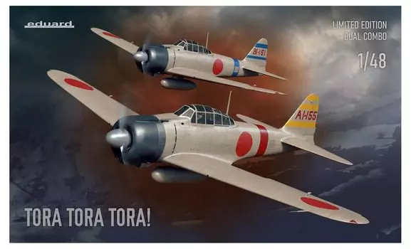 Eduard Dual Combo Limited Edition, японский военно-морской палубный истребитель типа Zero Type 21, пластиковая модель EDU11155, цветное литье 1/48, Тора, Тора, Тора!
