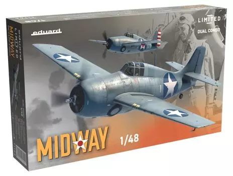 Eduard Dual Combo Limited Edition US Navy Midway Plastic Model EDU11166 1/48 F4F-3/4
