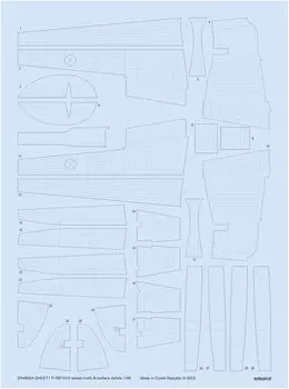 Eduard Eddie the Riveter Lockheed Lightning Aircraft Rivet Panel Decal Plastic Model Decal EDUER48004 1/48 P-38F/G/H (for Tamiya)