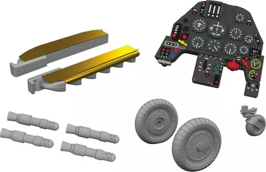 Eduard Look Plus Instrument Set Plastic Model Parts EDU674010 1/72 Bf109G-6 Panel/Parts (for Eduard)