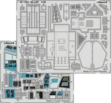 Eduard parts plastic model parts EDU491482 1/48 Mi-24P photo-etched (for trumpeter)
