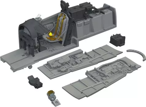 eduard Пластиковые детали для модели кабины EDU672365 1/72 P-51D-15+ (для Эдуарда)