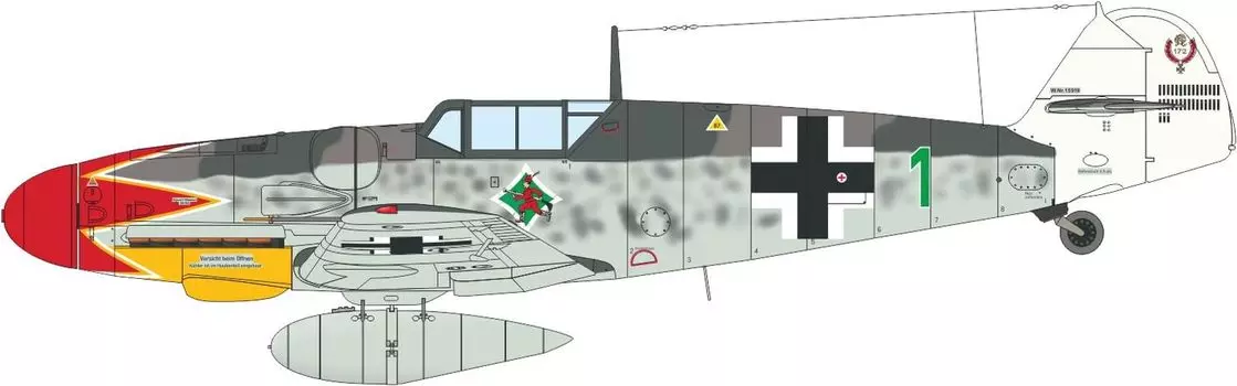 Eduard Profipack Германия Пластиковая Модель EDU70159 1/72 Bf109G-6