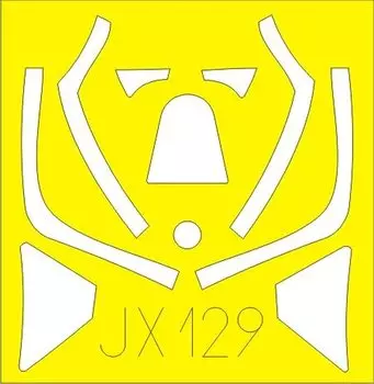 Eduard Supermarine Spitfire Paint Mask Seal Masking Seal для пластиковой модели EDUJX129 1/32 Mk.16e (для Тамии)
