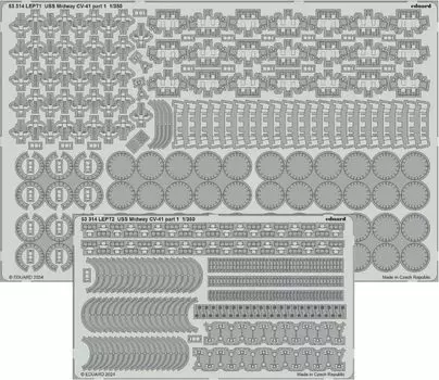Eduard USS Midway Parts Part 1 Plastic Model Parts EDU53314 1/350 CV-41 Photo-Etched (for Trumpeter)
