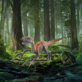 Educational Simulated Allosaurus Dinosaur Model Kids Children Toy Gift 6.69x1.97x4.33 inches (17x5x11cm)