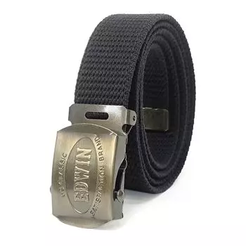 [Edwin] belt 32mm 120cm antique gold GI gacha belt 01001299J men s 22269272 black 1 Width 3.2 x total length 120cm