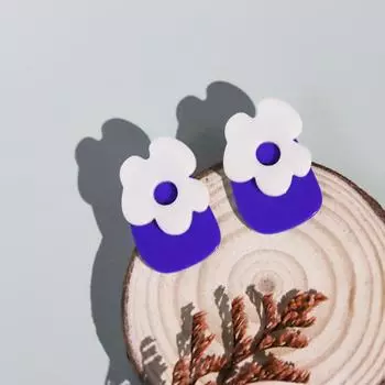 Ее лаборатория | Акриловые серьги для женщин и девочек, массивные геометрические серьги, висячие серьги из ацетата смолы, модные украшения