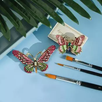Ее лаборатория | Брошь-бабочка-насекомое, аксессуары для женских заколок, универсальный корсаж-бабочка для костюмов, корейская креативная брошь-бабочка красный
