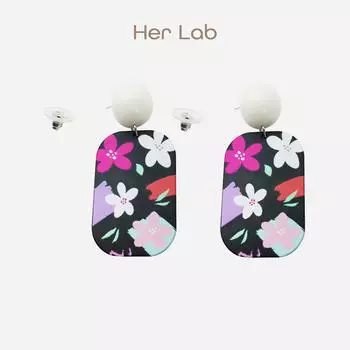 Ее лаборатория | Цветные акриловые серьги, анаглифические серьги, художественная геометрия, серьги-капли, модные серьги, гипоаллергенные