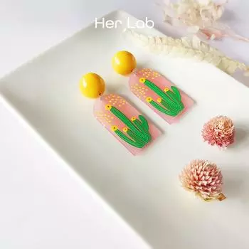 Ее лаборатория | Цветные акриловые серьги, анаглифические серьги, художественная геометрия, серьги-капли, модные серьги