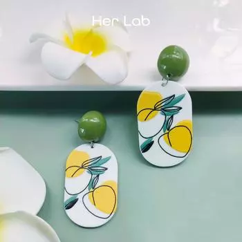 Ее лаборатория | Цветные акриловые серьги, анаглифические серьги, художественная геометрия, серьги-капли, модные серьги