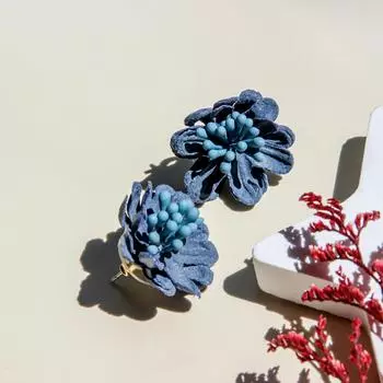 Ее лаборатория | Цветочные висячие серьги в стиле бохо, многослойные серьги-капли с цветочным лепестком, эффектные серьги-гвоздики для женщин и девочек