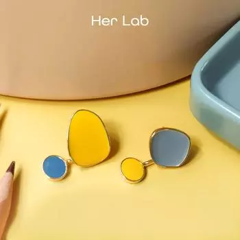 Ее лаборатория | Художественные серьги розового и желтого цвета в традиционном стиле с формой манго для женщин/девочек