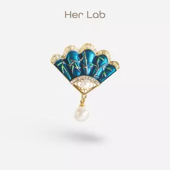 Ее лаборатория | Ретро Вентилятор Брошь Китайский Стиль Классический Корсаж Cheongsam Платье Аксессуары Брошь Женские Ювелирные Изделия