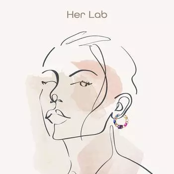 Ее лаборатория | Серьги-кольца для женщин Серьги с опалом Серьги с разноцветными кристаллами из желтого золота 14 карат