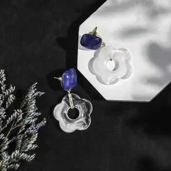 Ее лаборатория | Серьги Sweet Drop из прозрачной смолы