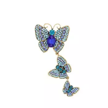 Ее лабораторные украшения | Изысканные 3 броши-подвески-бабочки, элитный уникальный корсаж, аксессуары для пиджака, стильные роскошные булавки, шкатулки для драгоценностей.