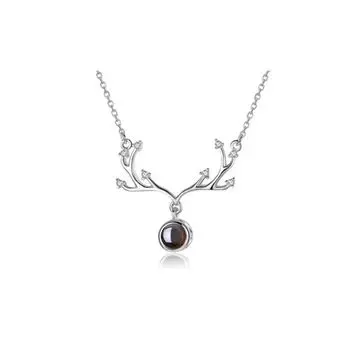 Ее лабораторные украшения | Ожерелье для пары «Экспресс, я люблю тебя», винтажный кулон с дизайном рога, подарочная упаковка золотой