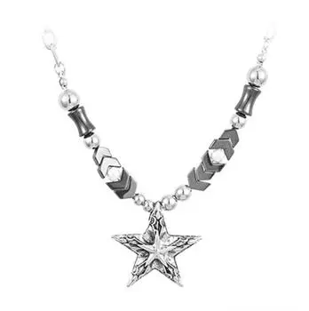 Ее лабораторные украшения | Ожерелье со звездами из тяжелой промышленности, женские титановые стальные нишевые ожерелья Spice Girl, милые крутые нишевые ожерелья в стиле панк