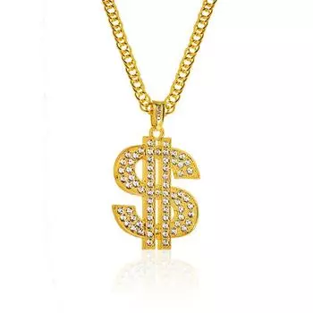 Ее лабораторные украшения | Роскошное золотое американское колье, кулон-монета, инкрустированная бриллиантами, аксессуары для удачи, подарок