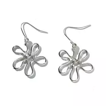 Ее лабораторные украшения | Серьги с геометрическим вырезом в европейском и американском стиле. Креативные подвески с цветами и вырезами. Ювелирные серьги.