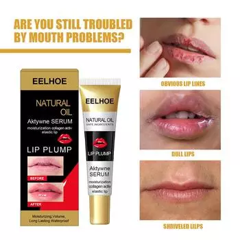 Eelhoe 17 мл Масло для губ для обогащения губ Увлажняющее отшелушивающее средство для восстановления губ Морщины Уход за губами