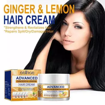 EELHOE 30 г корректирующий крем для роста волос с имбирем и лимоном, восполняет питание и влажность волос, не повреждает волосы, легко смягчает крем 30g