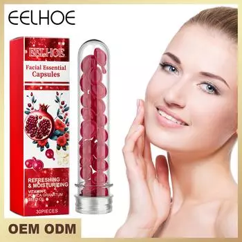 EELHOE 30 шт., эссенция витамина С, овечья плацентарная эссенция, капсула для лица, коллагеновая сыворотка для лица для женщин, антивозрастная, увлажняющая 30pieces