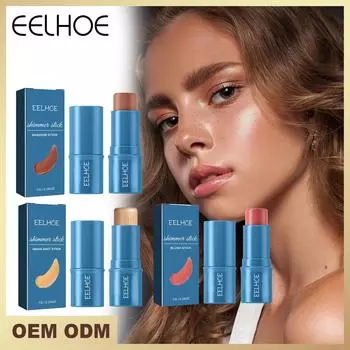 EELHOE 3 цвета 3D осветляющий хайлайтер для лица косметический контур лица бронзатор с мерцающим хайлайтером-карандашом крем-корректор инструмент для макияжа Powder blusher stick